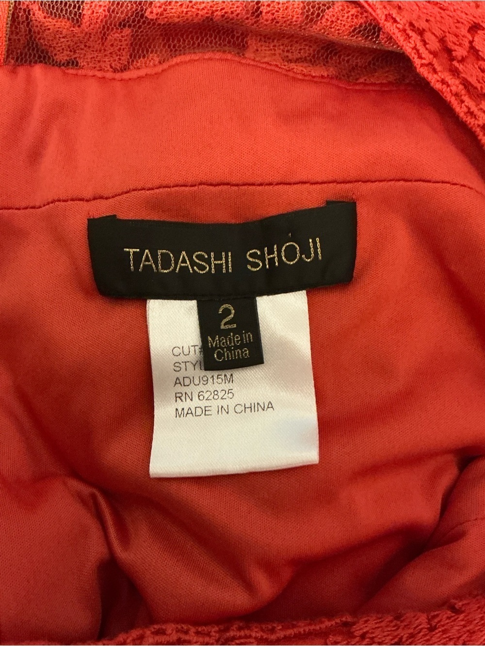 Tadashi Shoji Orangish Red Sheath Dress Size 2 - Picture 7 of 12